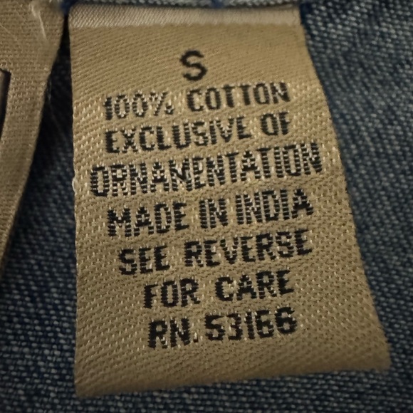 Vintage Western Denim Vest Embroidered Horseshoe Buttons Don’t Mess with Texas S - Picture 5 of 7